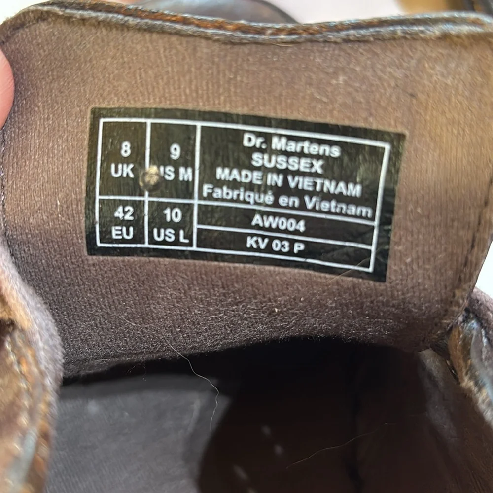 Doc MARTENS Chukka boots SUSSEX Size 9 BROWN 90s grunge boots 1800s men’s boots